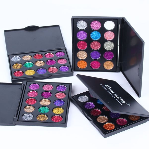 

cmaadu diamond glitter eye shadow 15 colors eyeshadow makeup palette sequins shiny glitter eye make up