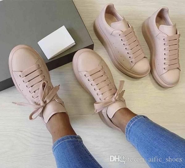

women platform oversized sneakers 100% calfskin leather men designer lace-up trainers all black big rubber sole wedding shoes us11
