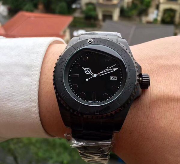 

brand watch 2813 men watch automatic mechanical black sapphire glass 40mm date black dial men's watches, Slivery;brown