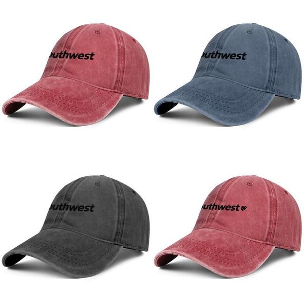 

southwest airlines aircraft flights journey fashion baseball cap dad designer adjustable vintage hat blank denim, Blue;gray