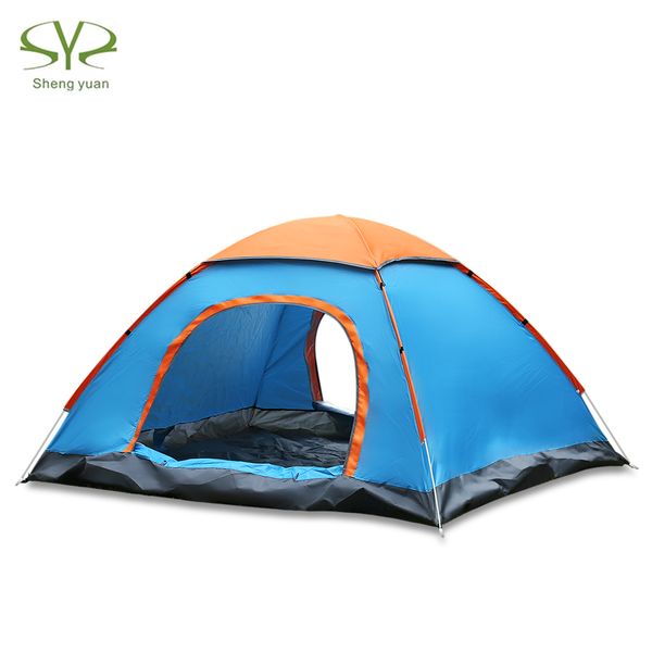 

shengyuan outdoor water resistant automatic instant setup two doors 2 person camping tent with rain cover