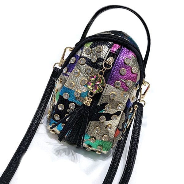 

color ladies messenger bag mini handbag phone bag ladies messenger punk shoulder