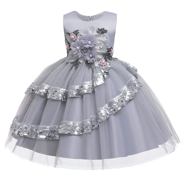 

little girls tutu dresses sweet girl wedding birthday party clothes o neck tulle flower girls dresses, White;blue
