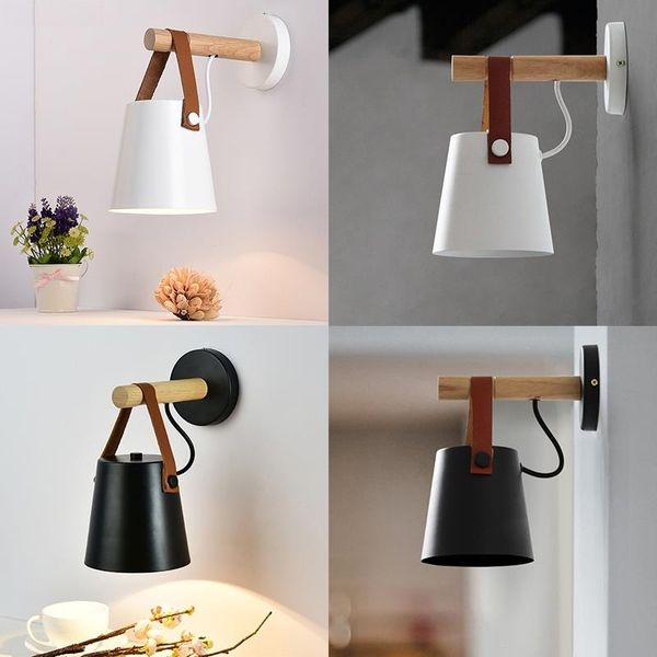 

white/black economic durable bedside lamp wall lamp night light living room illumination emergency bedroom bathroom