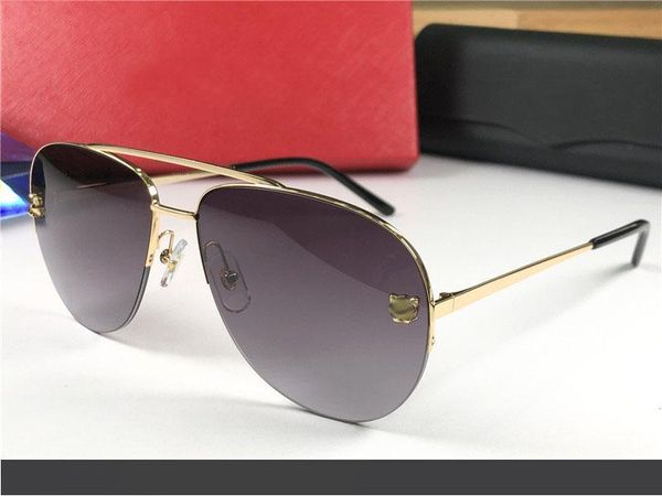 

wholesale new fashion designer sunglasses 0065 simple half frame popular avant-garde style outdoor uv400 lens eyewear, White;black