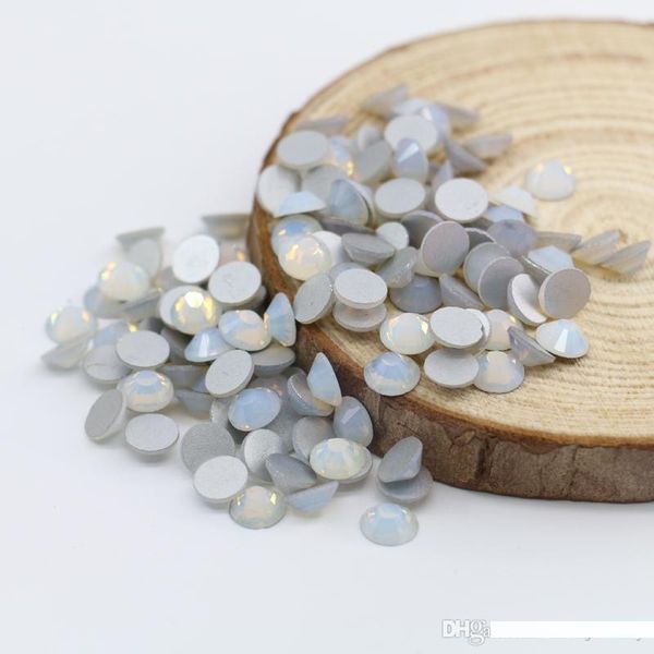 

opal white ss3-ss50 flat back round glass rhinestone factory for making diy nails accessories rhinestone wholesale, Black
