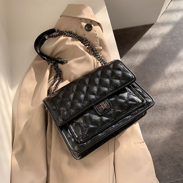 

french niche women's bag 2020 new style rhombus chain bag spring all-match fashion popular shoulder messenger