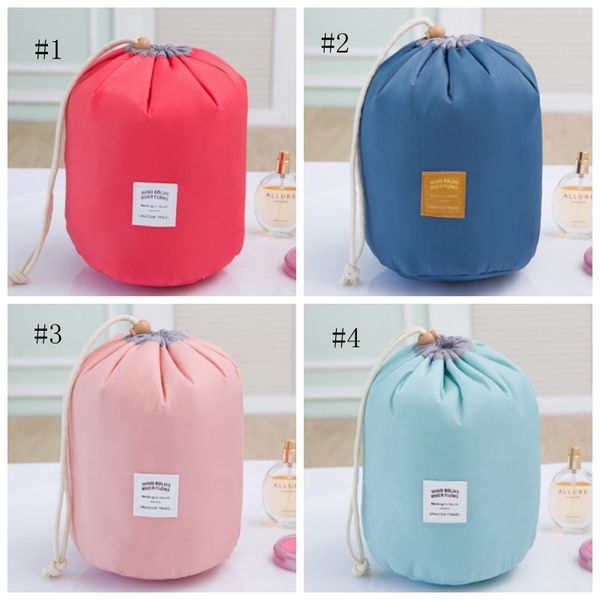 

cosmetic bag barrel shaped makeup bags drawstring makeup organizer travel toiletry kit storage bags fashion 4 colors optional 50 dsl-yw1707