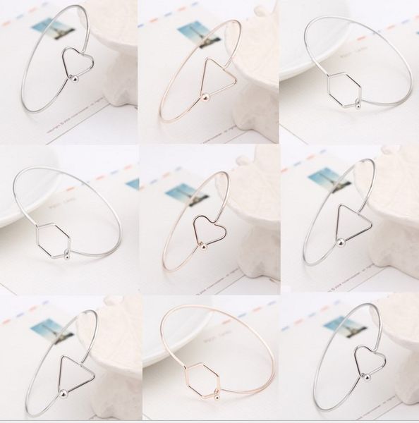 

bangle bracelet geometric zhuo zi korean style european and american fashion minimalist women's accessories love, Black
