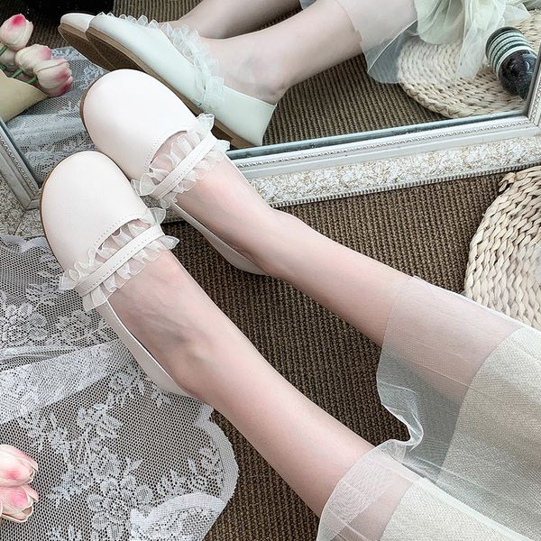 

2020 spring explosion candy color gauze ballet flat shoes women square head ladies shoes fashion fresh sweet flat casual u19-08, Black