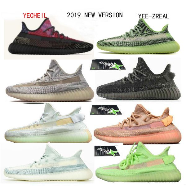 

2019 ye version v2 shoes yecheil yereel yeshaya cloud white static reflective size eur 36-48 v2 running shoes with box,receipt,socks, White;red
