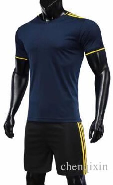 

#207 thailand soccer jersey all dark blue football shirt kit new 2019 men, Black