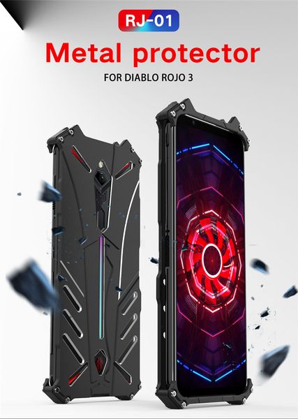 

R-JUST Металлический корпус для Nubia Red Magic 3 алюминиевого Противоударно падения доказ