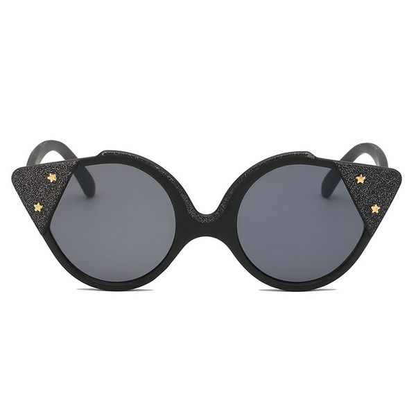 

mincl/super cute star shape cat sunglasses brand designer transparent candy color eyewear uv400 2019 christmas gifts nx, White;black