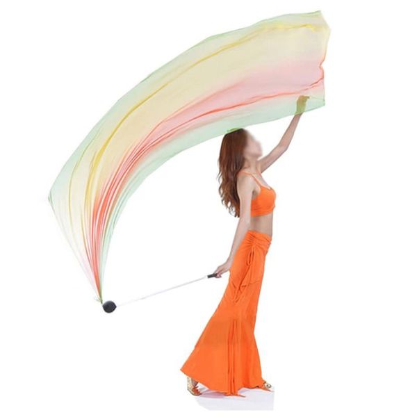 

mytl сексуальный танец живота костюм градиент пои 1 покрывалами шелковая вуаль + 1 цепь пои танцевальная одежда, Black;red