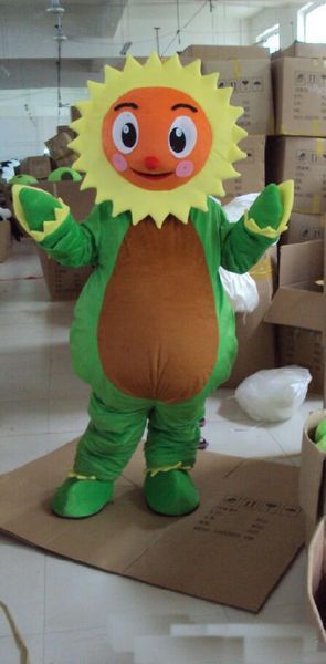 

2019 factory new zombies sunflower mascot costume, Red;yellow