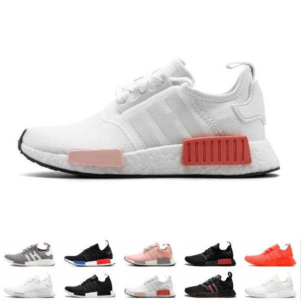 

NMD R1 Primeknit Running Shoes Men Women Triple Black White OG Classic Tri-Color Grey Oreo Japan Red Sports Sneakers Size 36-45 Wholesale