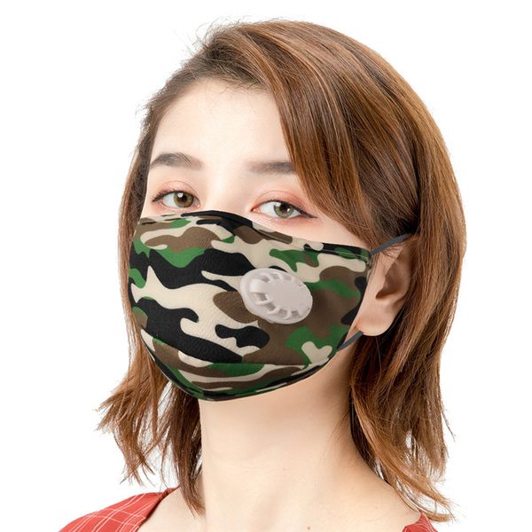 

fashion camouflage face mask dustproof haze-proof breathable breathing valve protective mask men and women outdoor sports cycling masks