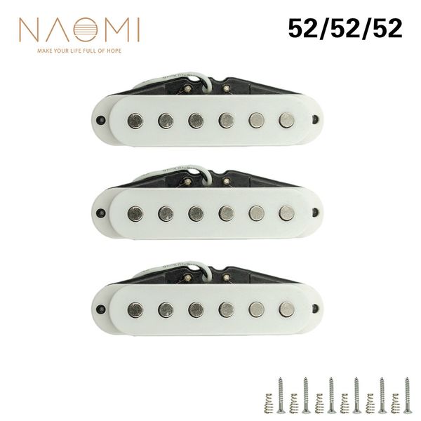 

naomi 3pcs 52mm coil pickup for electric guitar neck middle bridge set ceramic magnet guitar pickup