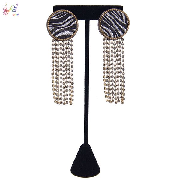 

yulaili trendy hand-made round shape earring for women shiny long drop earrings 2020 fashion statement jewelry bijoux, Silver