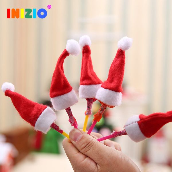 

2020 new mini christmas hat table home decoration non-woven lollipop hat christmas party children gift candy bag