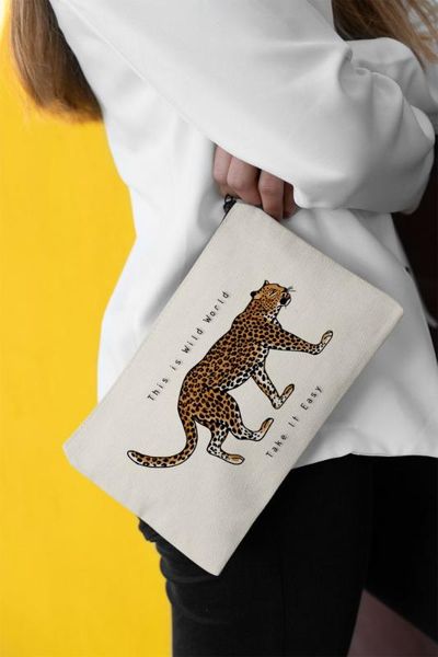 

angemiel clutch this is wild wörld portfolio hand makeup bag, Silver