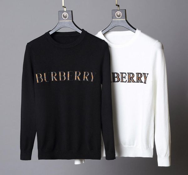 

Марка Дизайнер Осень Зима Мужской Свитер классический Моды Пуловер Мужчины Бренд Экипаж Шеи Одежда высокого качества, роскошный свитер