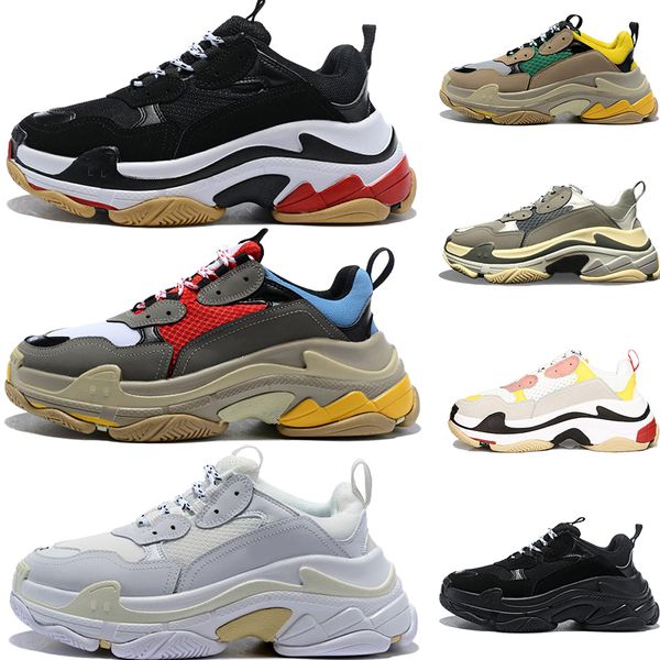 

triple s fashion paris designer shoes triple black white red vintage men women outdoor casual sport dad sneakers eur 36-45