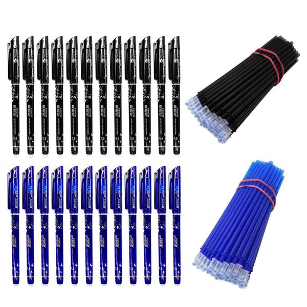 

12pcs/set 0.5mm special handwriting erasable pens gel ink pens with 20pcs replacement refills for school office home supplies, Black;red
