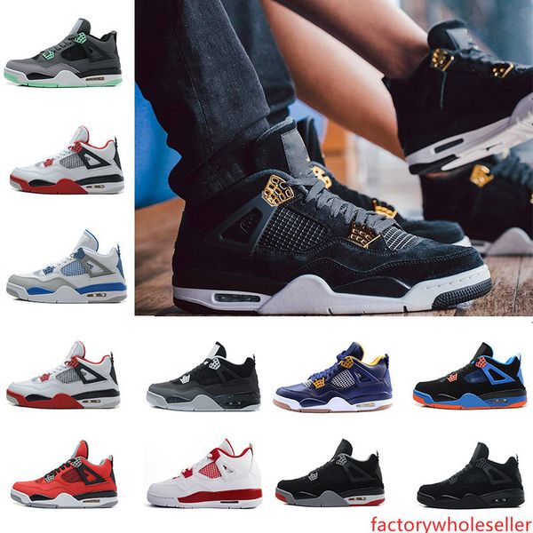 

4 4s mens basketball shoes motosports blue fire red white cement pure money toro bravo bred cavs alternate 89 sports sneakers trainers