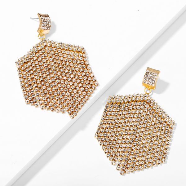 

wedding accessories creative retro minimalist inlaid rhinestone earrings trendy jewelry wedding , party & grand events ceremony of festival, White