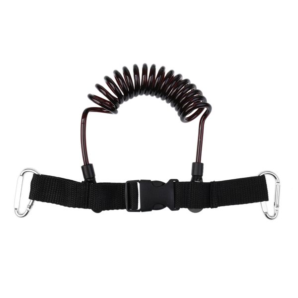 

safe dive camera coil spring lanyard strap & snap clips quick release buckle for snappy scuba diving