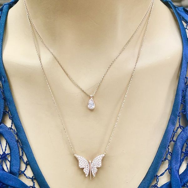 

chains 925 silver buttfly necklace