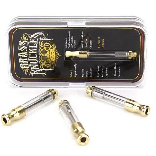 

Brass Knuckles картриджи 0.5ml 1мл керамический картридж Vape Gold BUD Стилус Tank густое масло Форсунка с логотипом