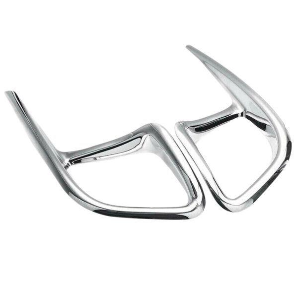 

1pair chrome abs rear bumper fog light cover trim for highlander 2014-2018