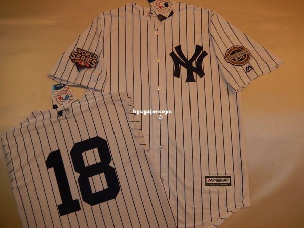 

baseball ny #18 johnny damon 2009 shirt jersey white new mens stitched jerseys big and tall size xs-6xl for sale, Black;blue
