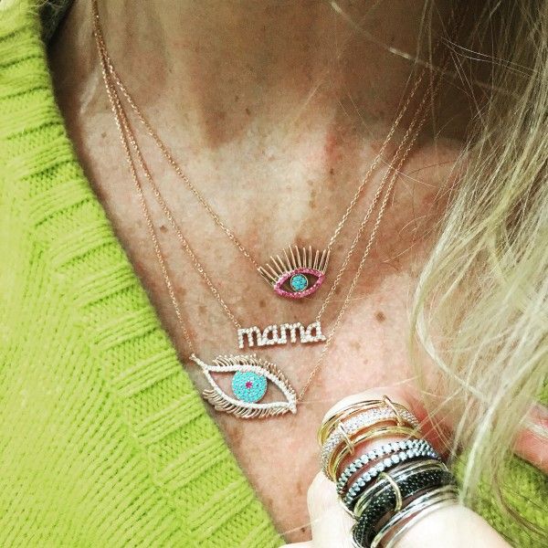 

100% 925 sterling silver wholesale silver rose gold color delicate thin cross chain minimal women lucky gift eye necklace