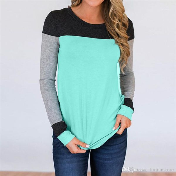 

ladies tees casual loose crew neck women tshirt fashion designer panelled female apparel spring striped printed, White