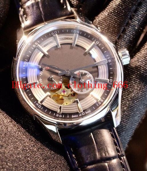 

2020 2 style luxury watch flywheel dial 40mm leather strap automatic mens fashion men watches, Slivery;brown