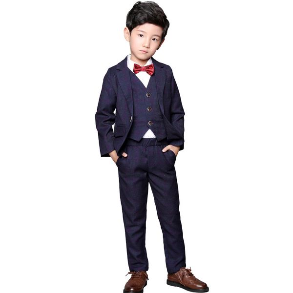 

wedding suit for school kids jacket vest pants children stage performance formal birthday flower boys ceremony chorus costume