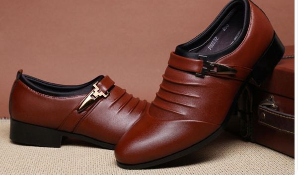 

2019 men's shoes in spring and autumn with new style low heel pointed end@w105, Black