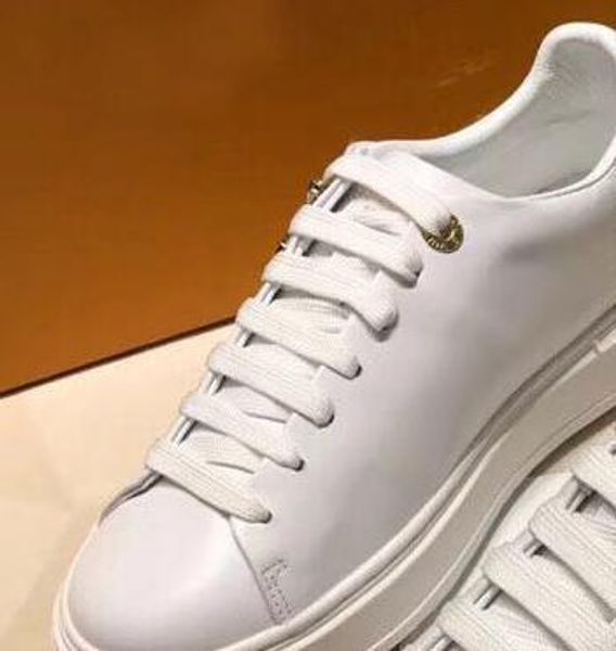 

genuine leather single platform flat lace up shoes sneakers casual water drill small white fashion shoes women's shoes autumn, Black