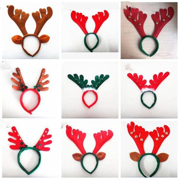

bands рождества antler волос новогодних украшения красной нетканые оголовья отдых партия birthday party supplies lxl652-1