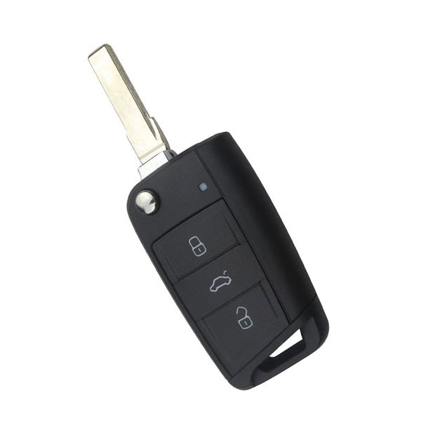 

3 button flip folding remote control key blade for golf 7 lamando original 433mhz id48 chip