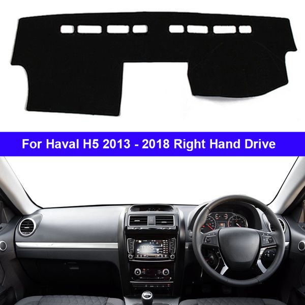 

for haval h5 2013 - 2018 lhd rhd car auto inner dashboard cover dash mat carpet rug 2 layers sunshade auto cape 2017 2016 2015