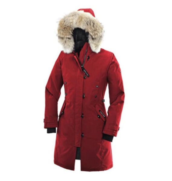 

19ss дизайнер зима длинное женское длинное пальто канадский бренд класса люкс гусиный кенсингтон фьюжн утка пух перо канада, Black