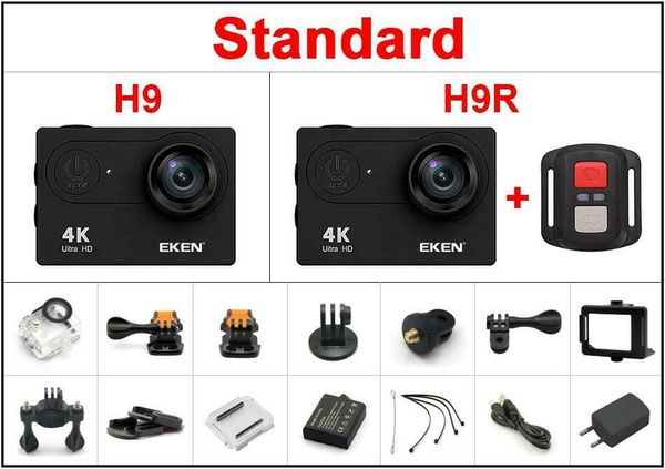 

eken h9r action camera ultra hd 4k / 25fps wifi 2.0" 170d underwater waterproof helmet video recording sport camera