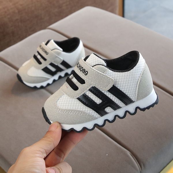 

newborn children brand mesh baby boy shoes for 1 year old soft-soled bottom baby girl casual sports toddler tennis shoes 1*pair, Black