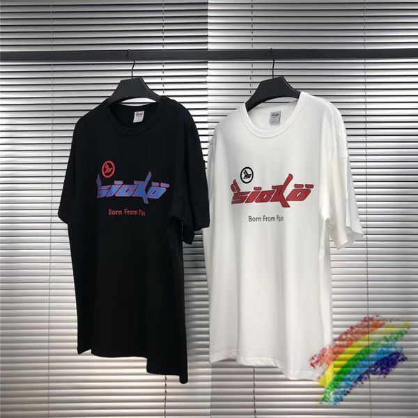 

2020 new sicko t shirt men women summer style short sleeve casual couple sicko t-shirts tees, White;black