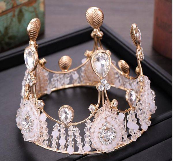 Decorazione per torta di compleanno per bambini, copricapo corona, versione coreana degli accessori per abiti da tiara con corona di ragazze selvagge